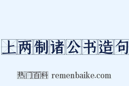 上两制诸公书造句是什么意思的图片